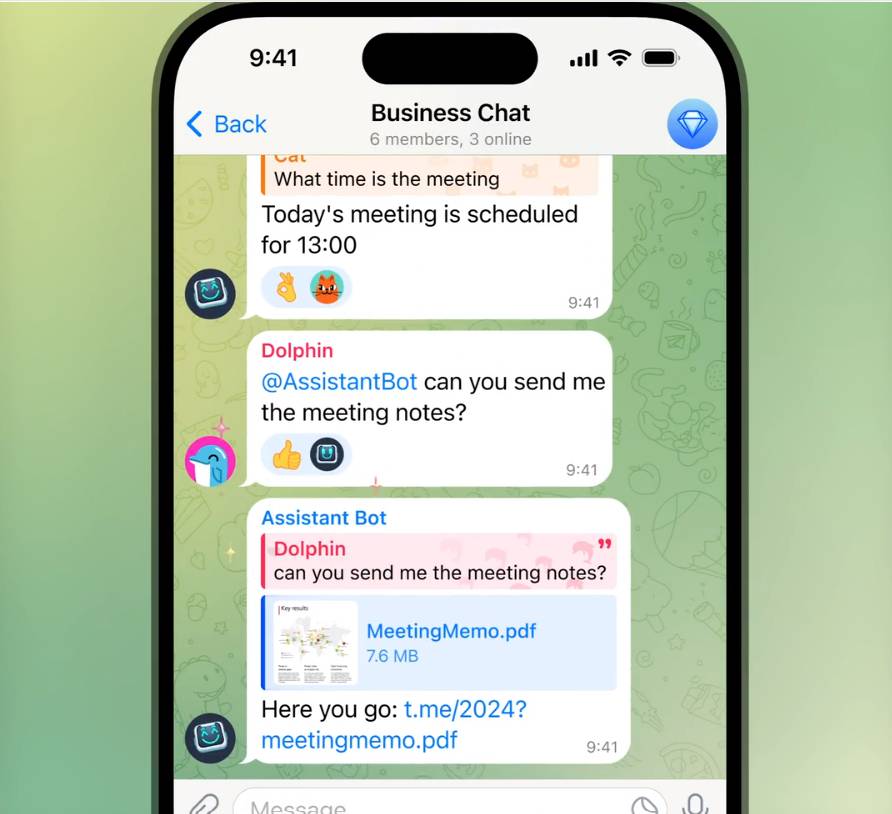 ilustrasi pembaruan bot Telegram (telegram.org)