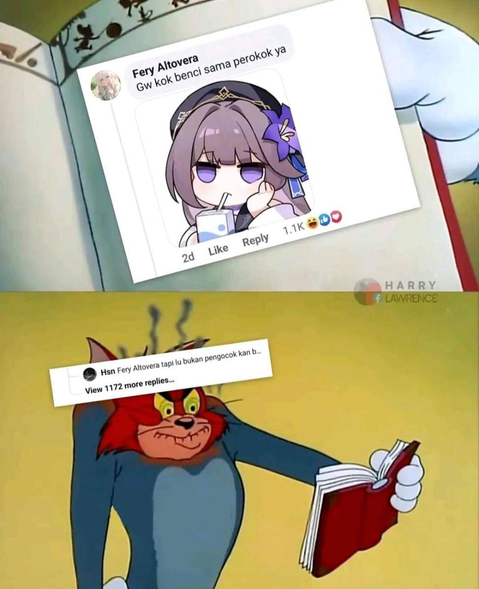 meme Tom emosi (instagram.com/justinyamazaki)