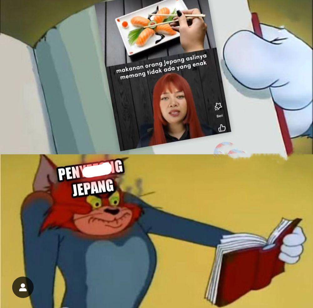 meme Tom emosi (instagram.com/justinyamazaki)
