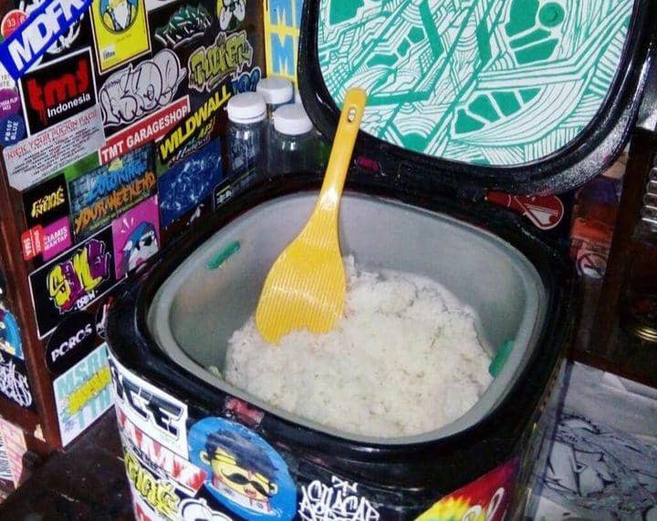 Ilustrasi memasak ketan (instagram.com/marmermor)