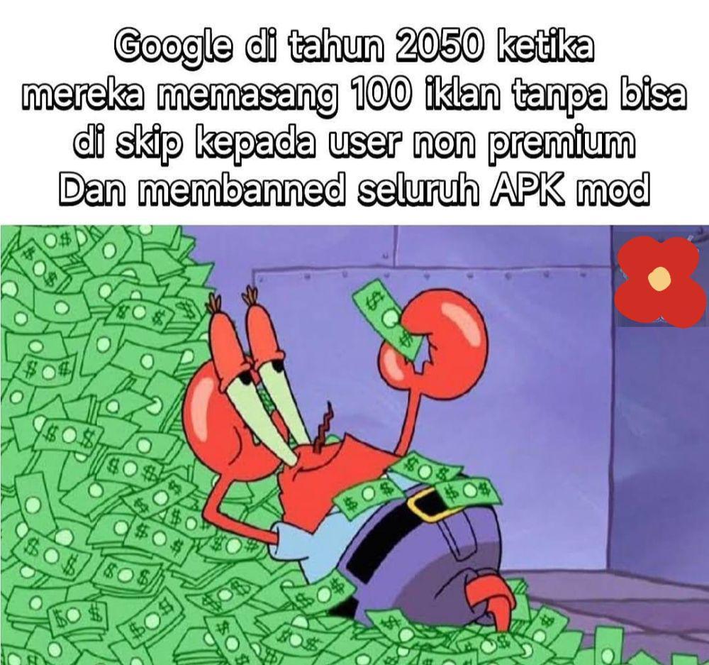 meme Tuan Krabs (instagram.com/k3.berteknologi)