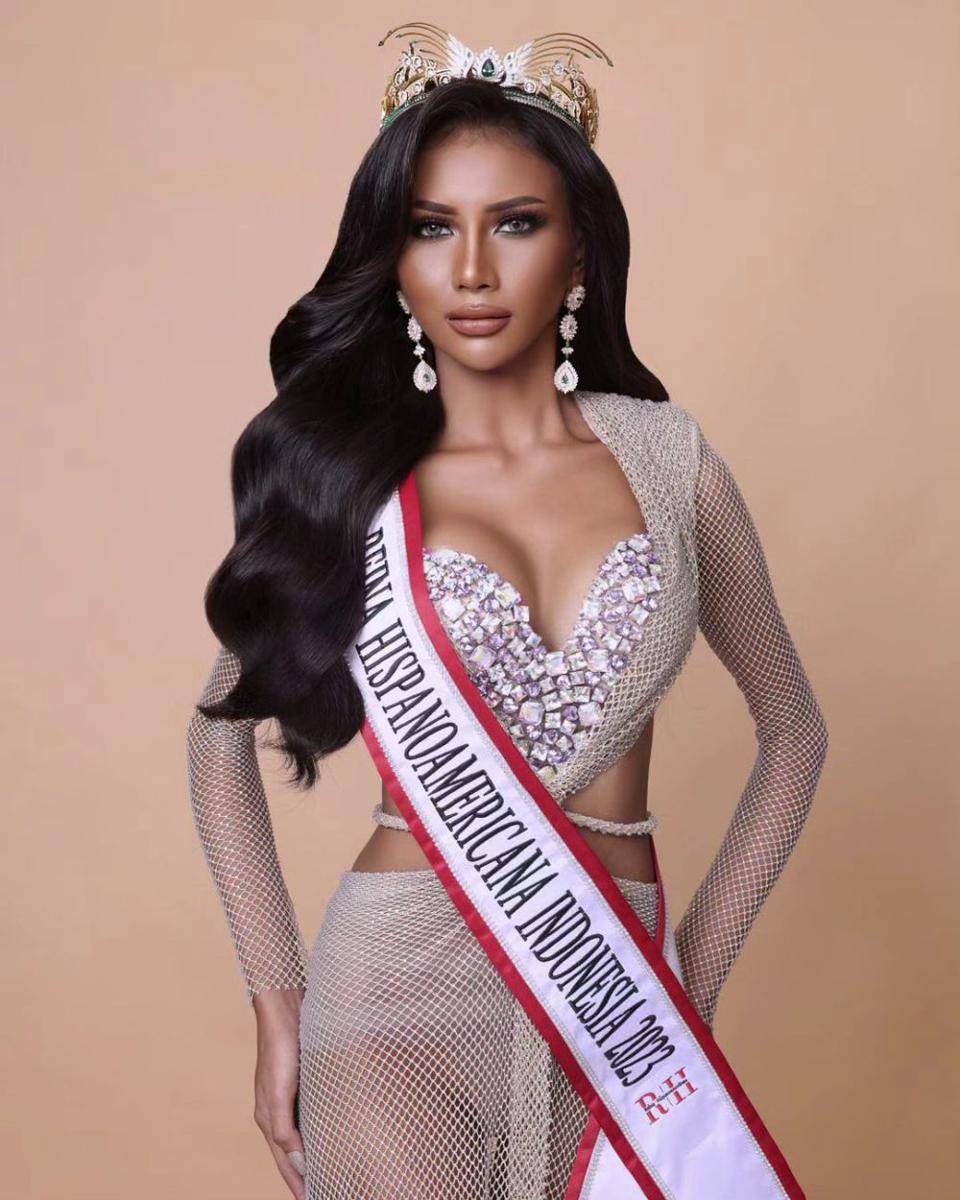 Chesy Anribka Mose, Reina Hispanoamericana Indonesia 2023 (Instagram.com/yayasanduniamegabintang)