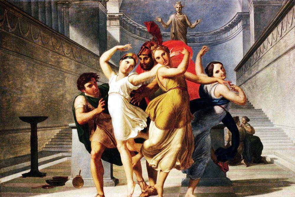 ilustrasi lukisan Theseus dan Pirithous menculik Elena (commons.wikimedia.org/Pelagio Palagi)