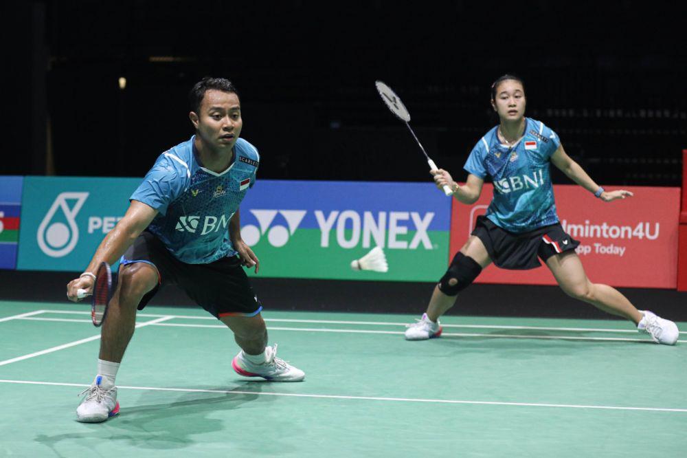 Rehan Naufal Kusharjanto/Lisa Ayu Kusumawati di babak 32 besar Malaysia Open 2024 (dok. PP PBSI)