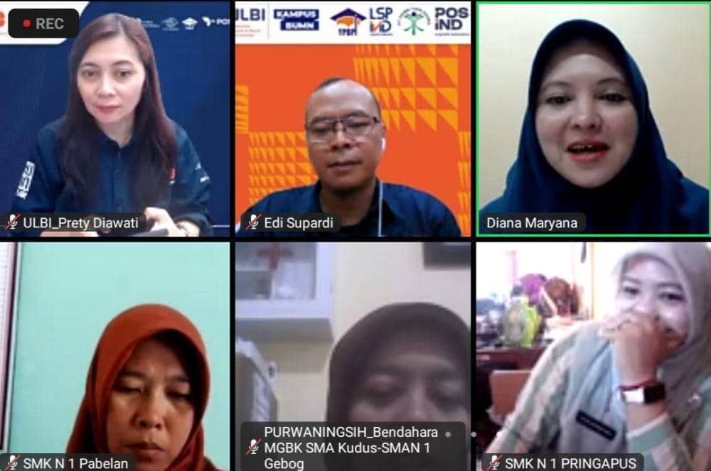 PT Pos Indonesia (Persero) bersama Universitas Logistik dan Bisnis Internasional (ULBI) melakukan sosialisasi program beasiswa secara daring kepada puluhan siswa dari berbagai SMA/SMK di Jateng, Selasa (9/1/2024). (IDN Times/bt)