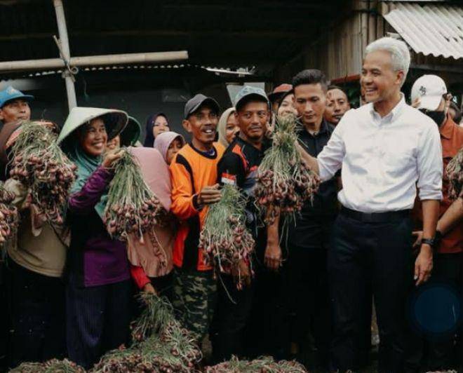 Ganjar sebut bukan soal kartu tani atau pakai KTP tapi kurangnya subsidi pupuk, Rabu (10/1/2024).(IDN Times/@ganjar_pranowo).