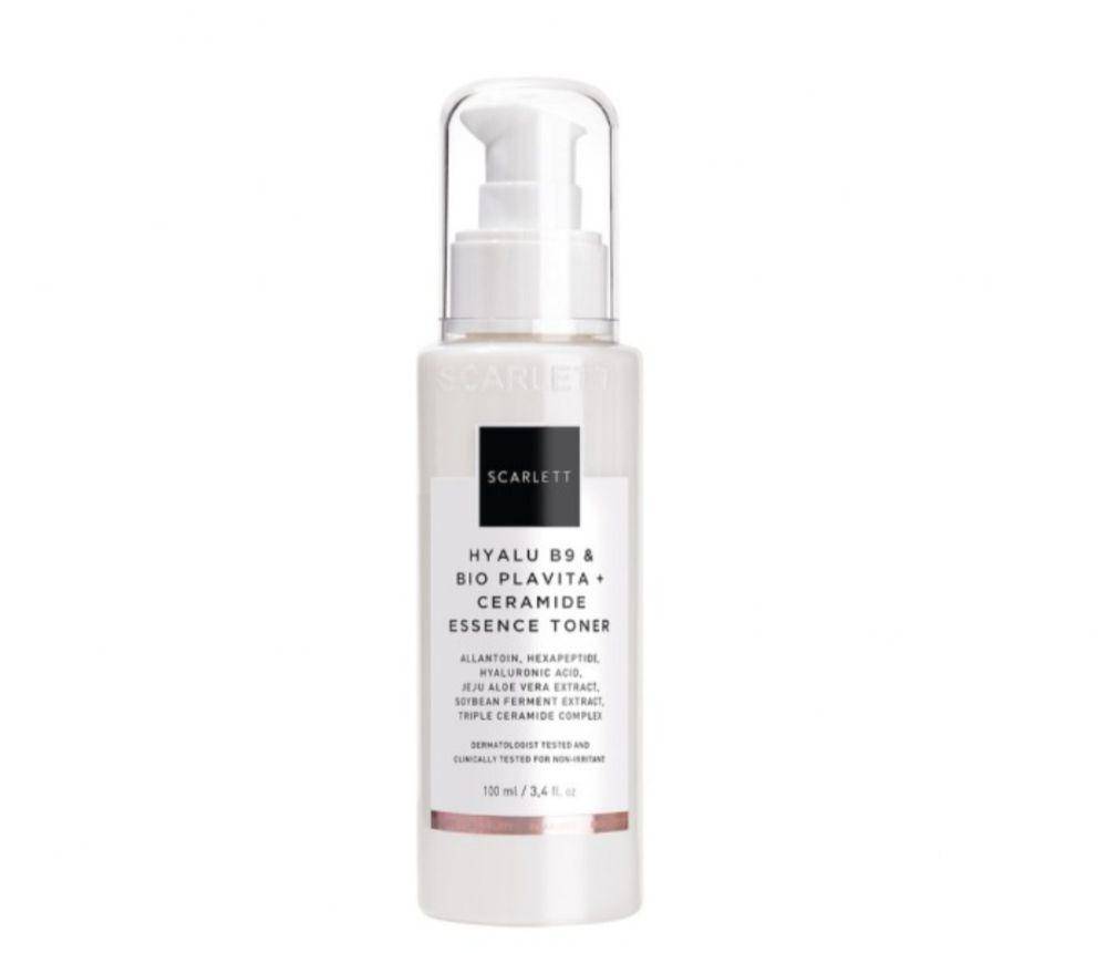 Scarlett Hyalu B9 and Bio Plavita + Ceramide Essence Toner (tokopedia.com/prettty)