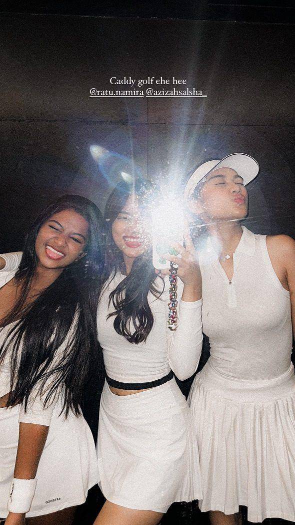 potret Fuji dan Azizah Salsha berdandan ala caddy golf (instagram.com/fuji_an)