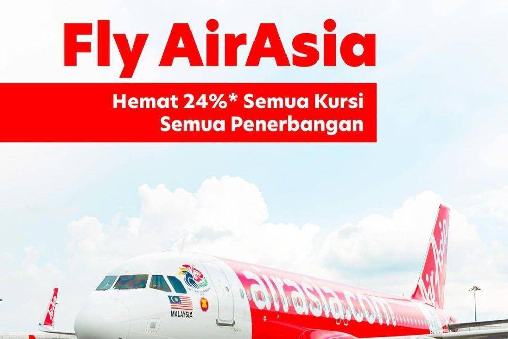 Promo AirAsia 2024 diskon 24% untuk semua rute penerbangan (instagram.com/flyairasia.id)