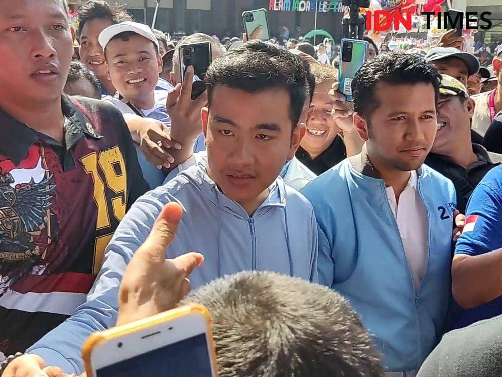 Kampanye Gibran Rakabuming Raka di Banyuwangi. (IDN Times/ Agung Sedana)