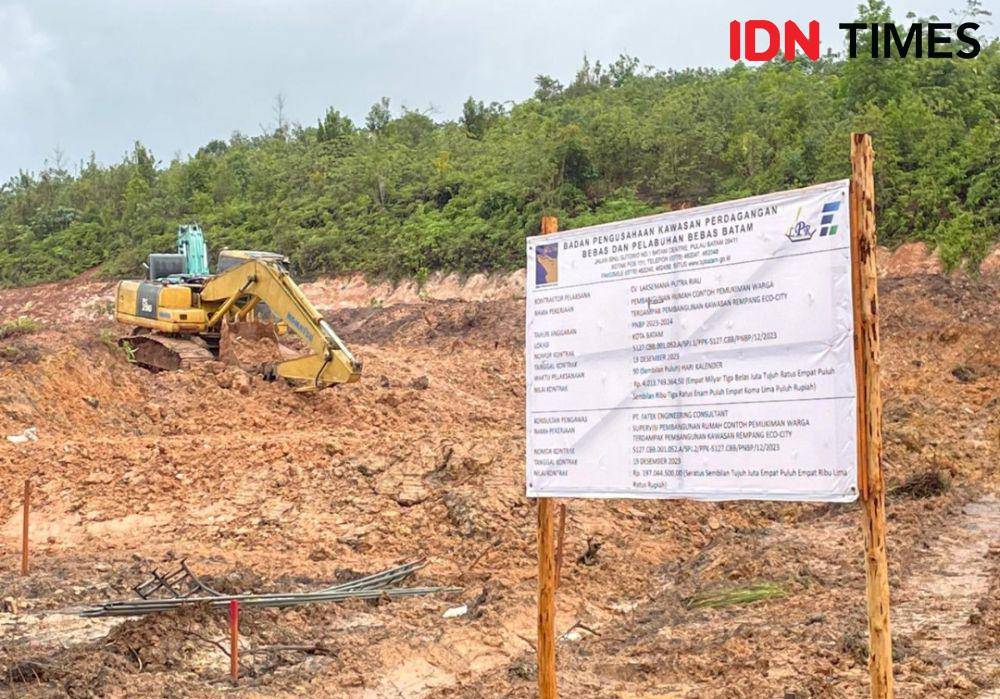 Lokasi lahan pembangunan empat unit rumah contoh bagi warga terdampak investasi Rempang Eco City (IDN Times / Putra Gema Pamungkas)