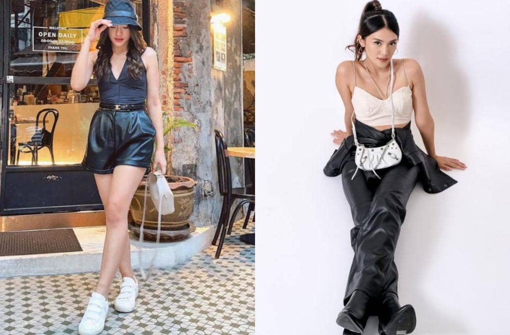 10 Edgy Look Style ala Anissa Aziza, Andalkan Outfit Leather!