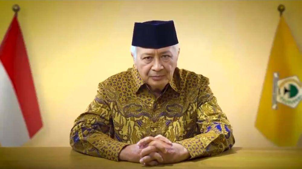 Teknologi deep fake yang digunakan di pidato Soeharto. (Tangkapan layar Twitter Erwin Aksa)