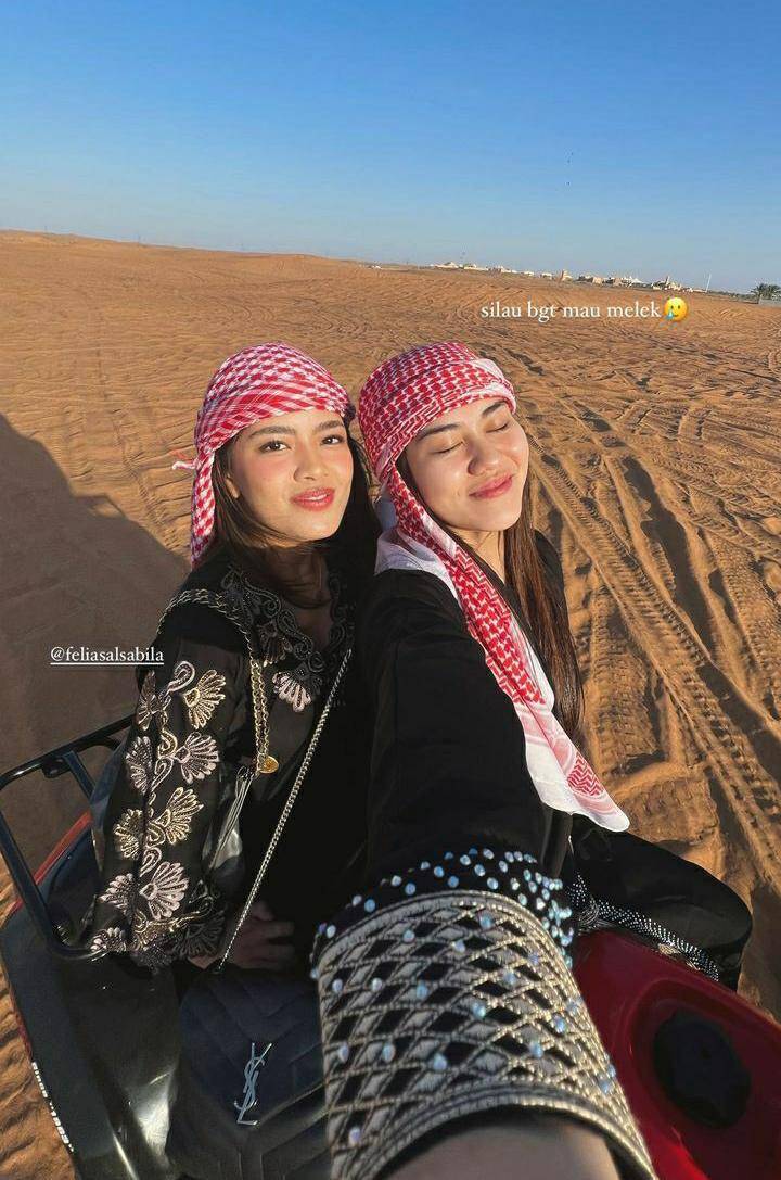 potret Aaliyah Massaid main di Dubai Desert Safari (instagram.com/aaliyah.massaid)