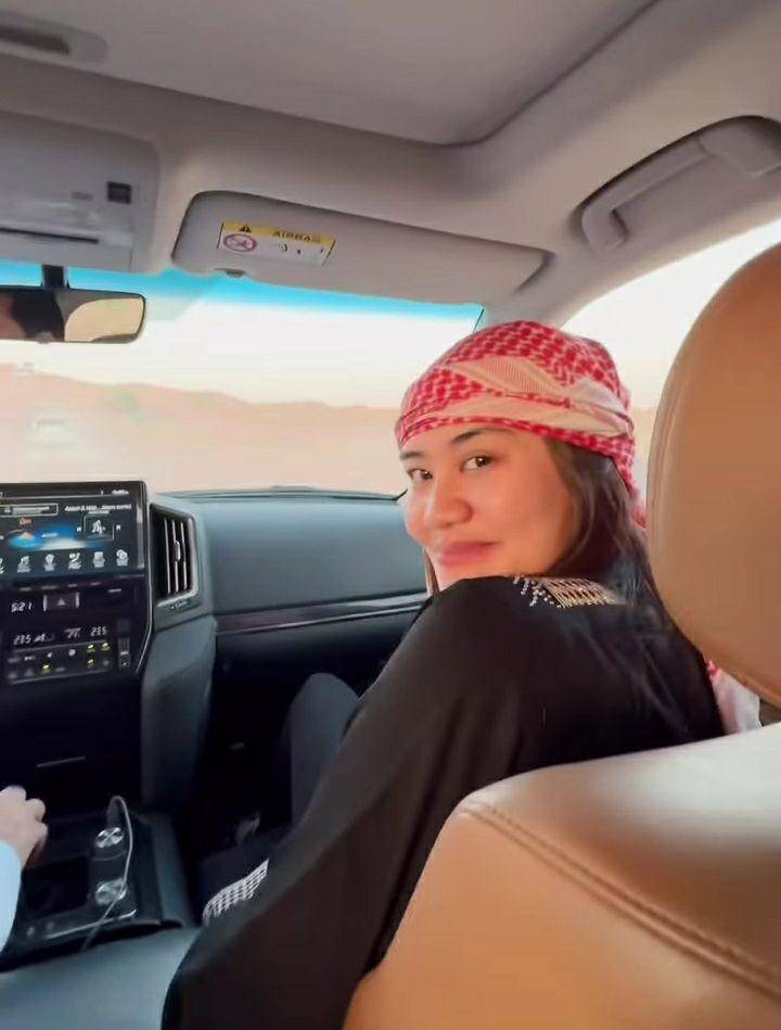 potret Aaliyah Massaid main di Dubai Desert Safari (instagram.com/aaliyah.massaid)