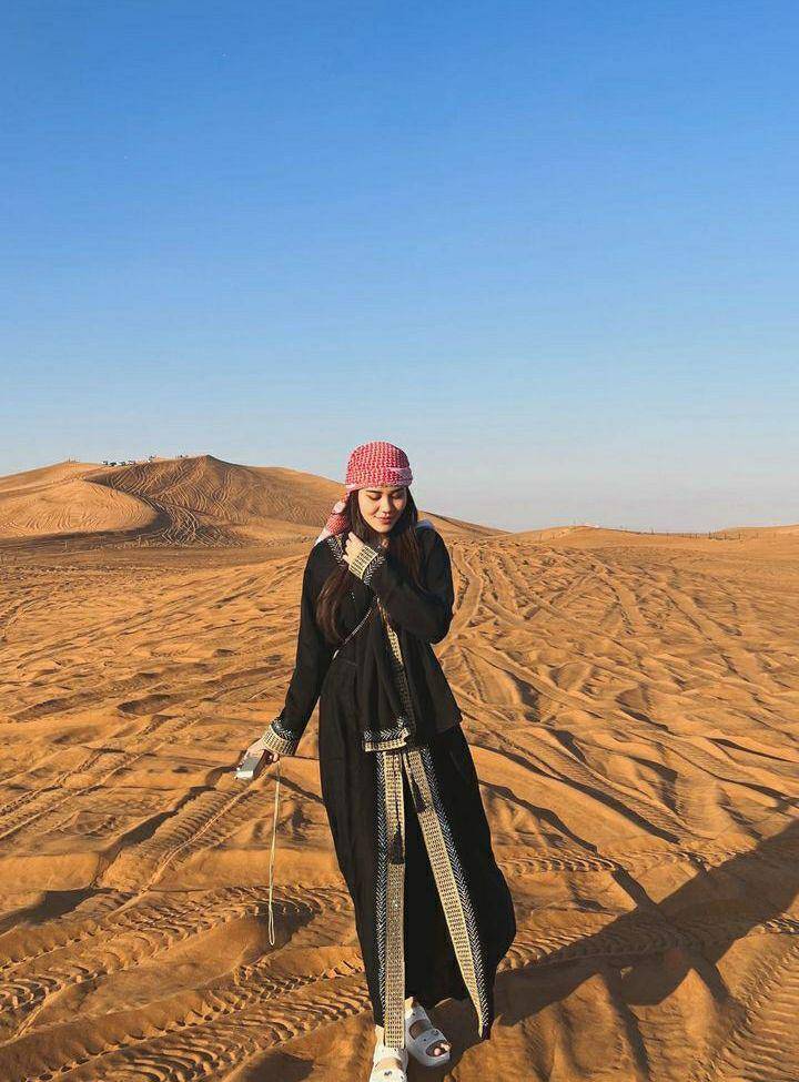 potret Aaliyah Massaid main di Dubai Desert Safari (instagram.com/aaliyah.massaid)