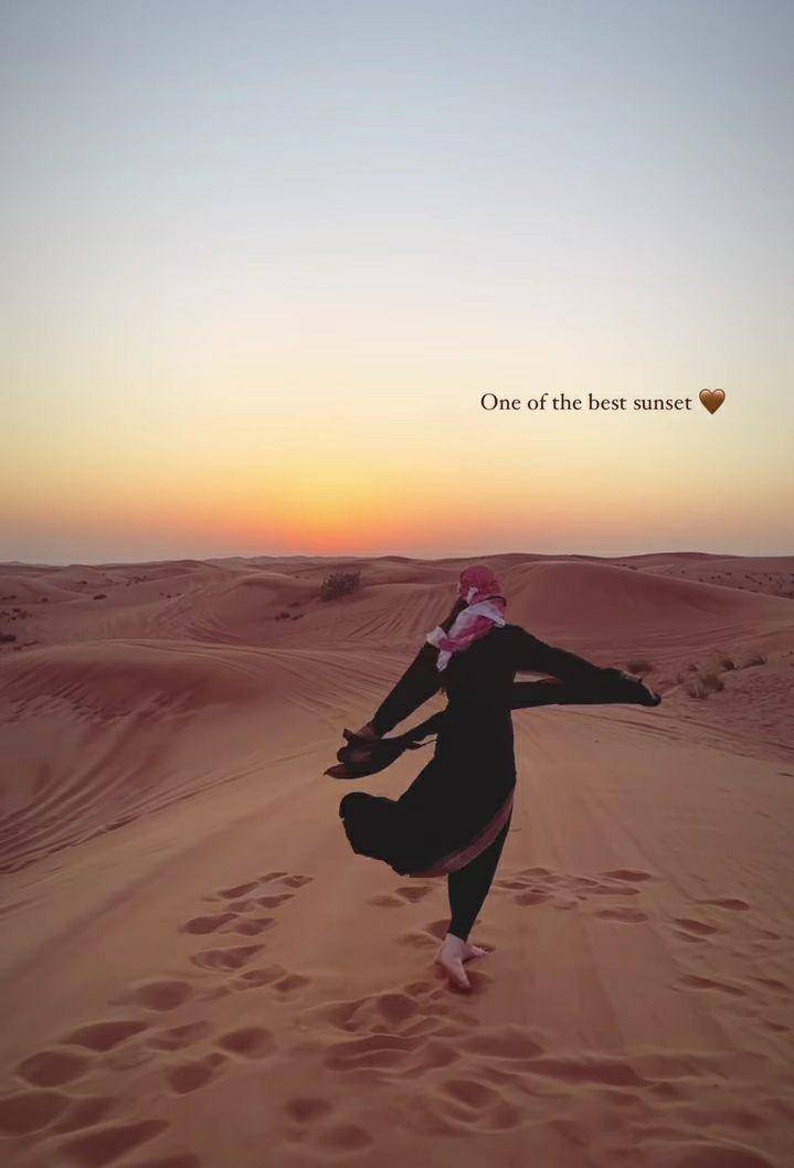 potret Aaliyah Massaid main di Dubai Desert Safari (instagram.com/aaliyah.massaid)