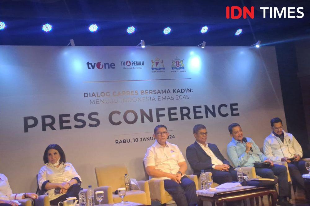 Konferensi Pers Dialog Capres Bersama Kadin. (IDN Times/Triyan)