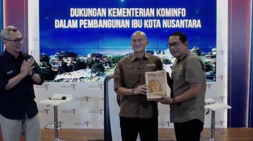Sandiaga Uno bersama Alimuddin dan Usman Kansong, Rabu (10/1/2024) (youtube.com/@Kemenparekraf)