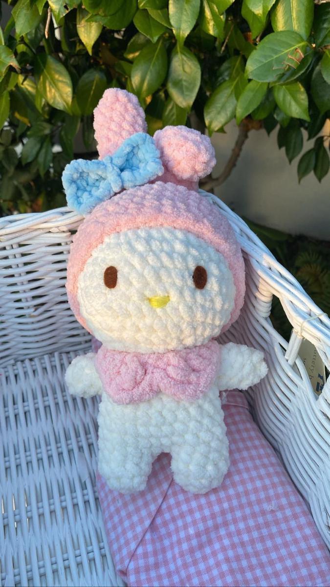 potret rajutan tangan bentuk My Melody (reddit.com/user/Recognition-More)