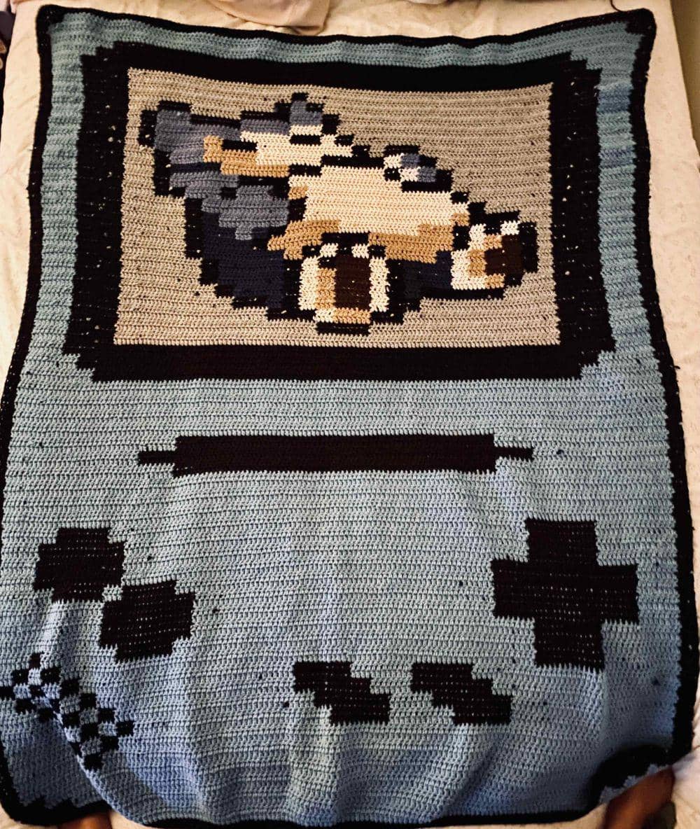 potret rajutan tangan bertema Snorlax (reddit.com/user/Potato-the-sloth)
