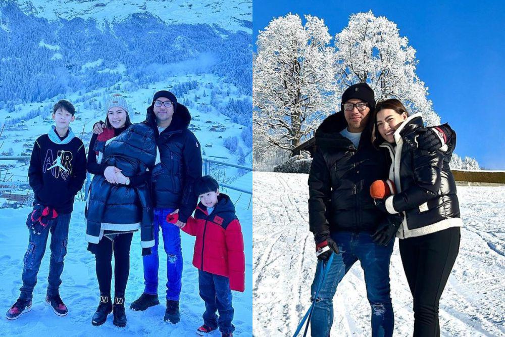 7 Potret Liburan Sammy Simorangkir di Swiss, Pacaran Lagi Sama Istri!