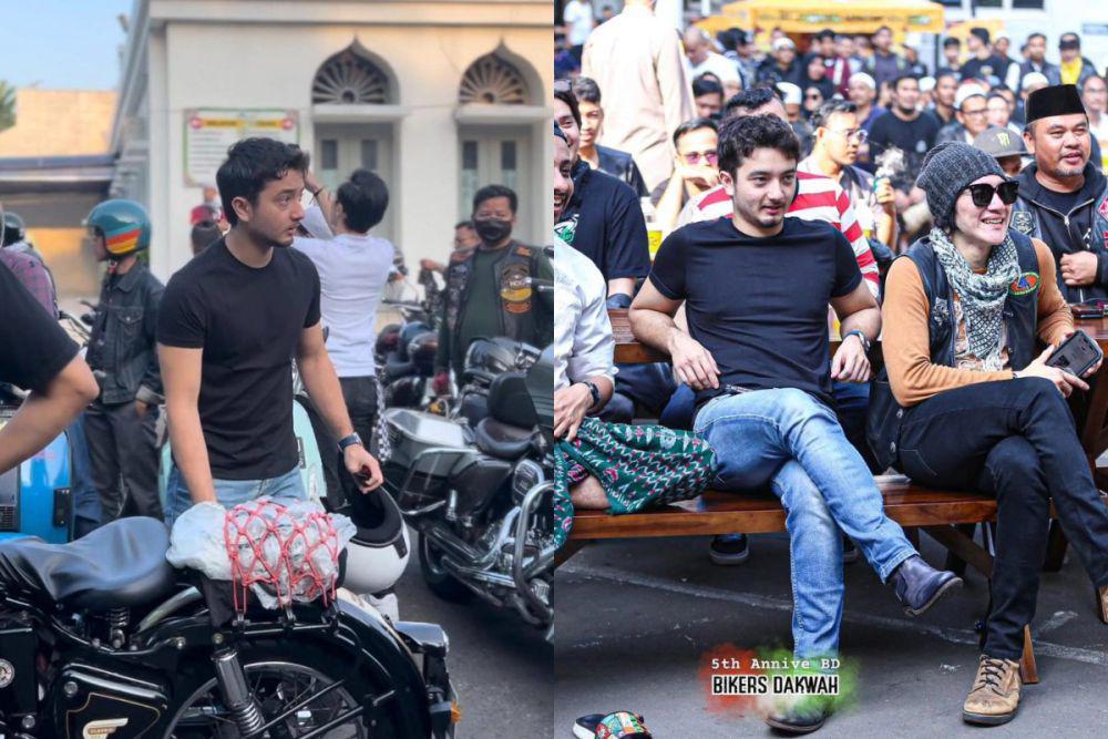 7 Potret Bryan Domani Ikut Ngaji dan Motoran Bareng Bikers Dakwah
