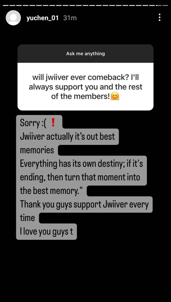 Instagram story Yuchen (instagram.com/yuchen_01)