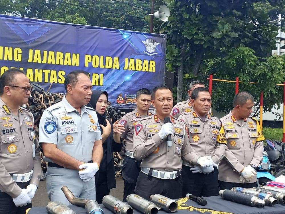 Korlantas Polri Sita 430 Ribu Knalpot Brong dalam Sepekan