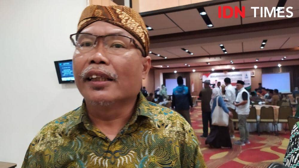Anggota Majelis Pertimbangan for AMIN Sapto Widodo ikut hadir bersama para alumni HMI. (IDN Times/Fariz Fardianto)
