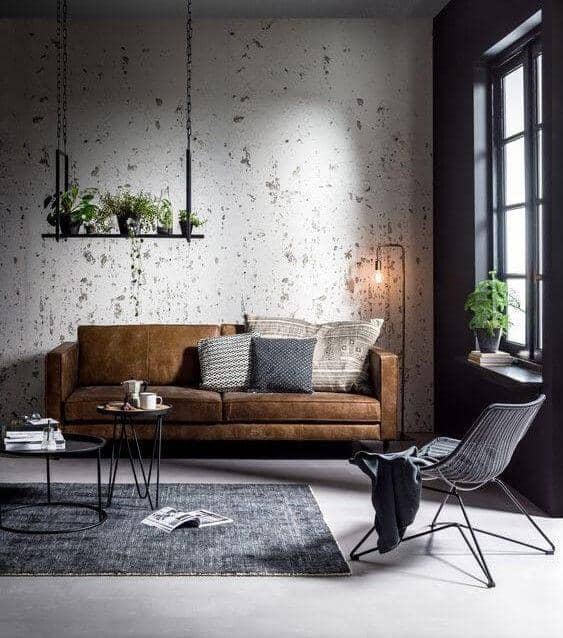 ide padu padan sofa kulit dan interior ruangan (hackrea.com)