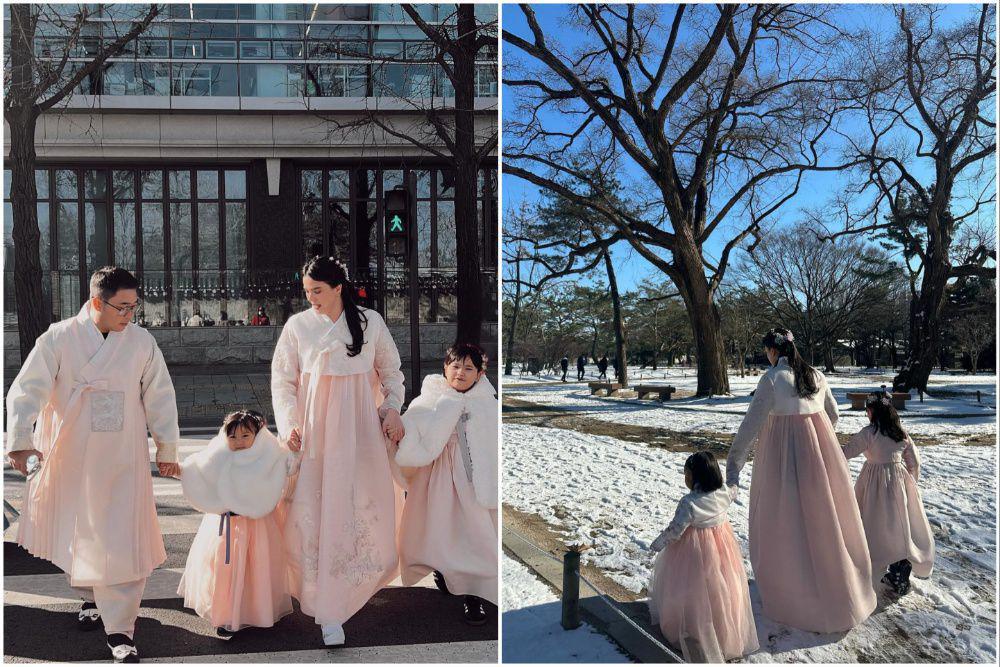 7 Potret Keluarga Alice Norin Pakai Hanbok di Korsel, Bak Bangsawan!