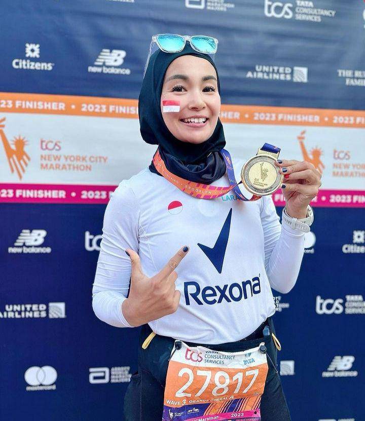 Soraya Larasati pas ikutan event lari (Instagram.com/sorayalarasati)
