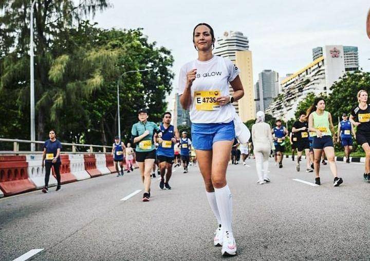 Nia Ramadhani pas ikut event lari marathon (Instagram.com/ramadhaniabakrie)