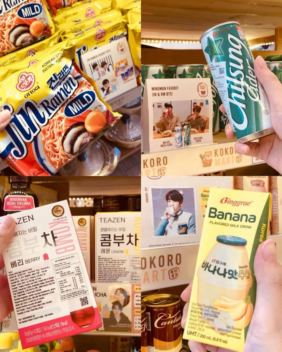 Beberapa produk yang dijual di Kokoro Mart Surabaya. Instagram/gracehany