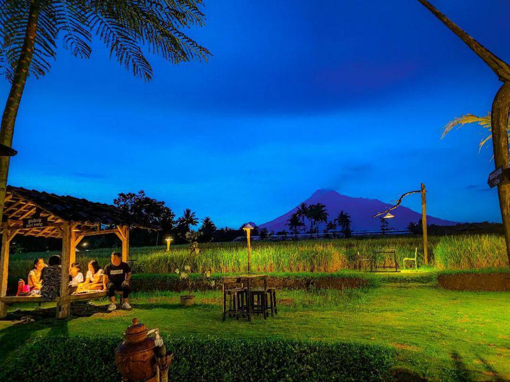 Kopi Padasan, Kafe dengan Pemandangan Sawah dan Gunung Merapi