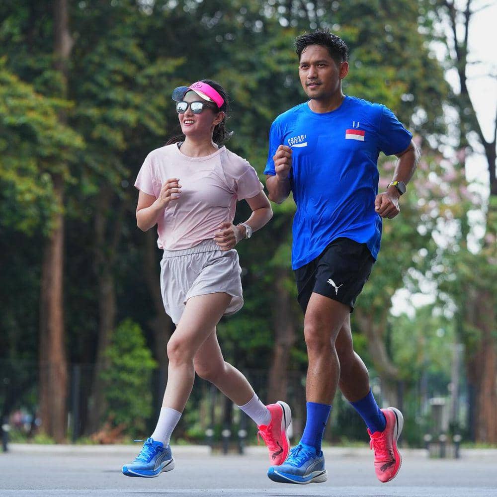 potret Ririn Ekawati lari di GBK (instagram.com/ririnekawati)