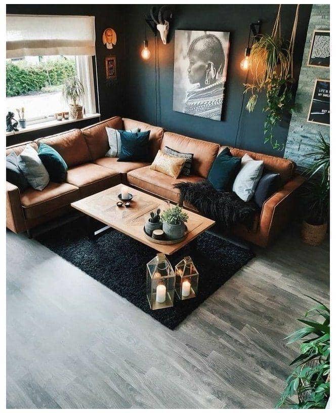 ide padu padan sofa kulit dan interior ruangan (tenniswood.co.uk)