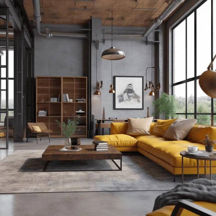 ide padu padan sofa kulit dan interior ruangan (axxla.com)