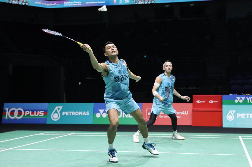 Fajar Alfian/Muhammad Rian Ardianto di babak 16 besar Malaysia Open 2024 (dok. PP PBSI)
