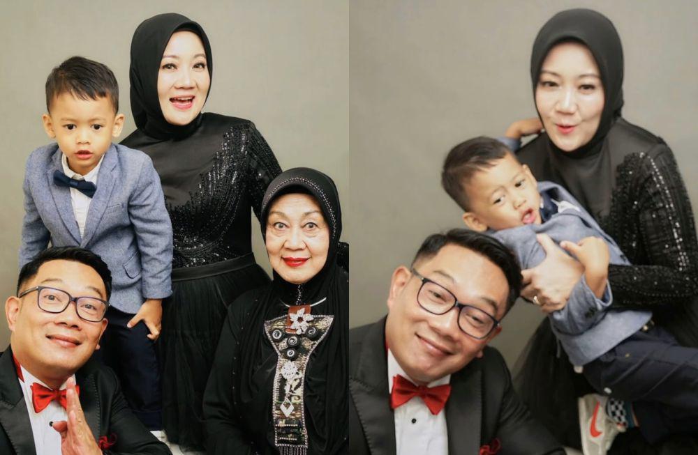 7 Potret Self Selfie Keluarga Ridwan Kamil, Arkana Gemas!