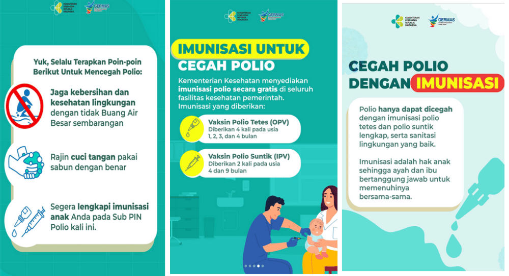 Pencegahan Polio (Instagram.com/ayosehat.kemkes)
