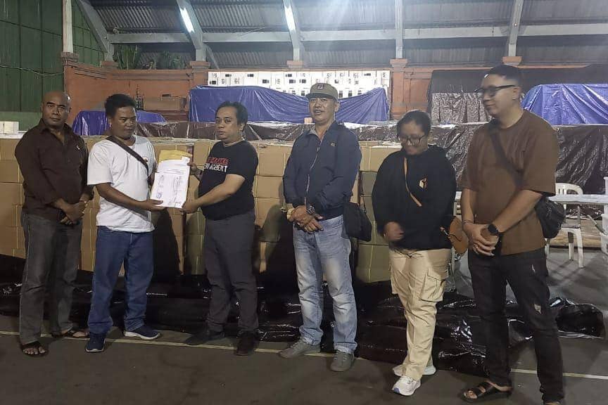 Surat suara di gudang logistik KPU Kota Denpasar (Dok.IDN Times/istimewa)