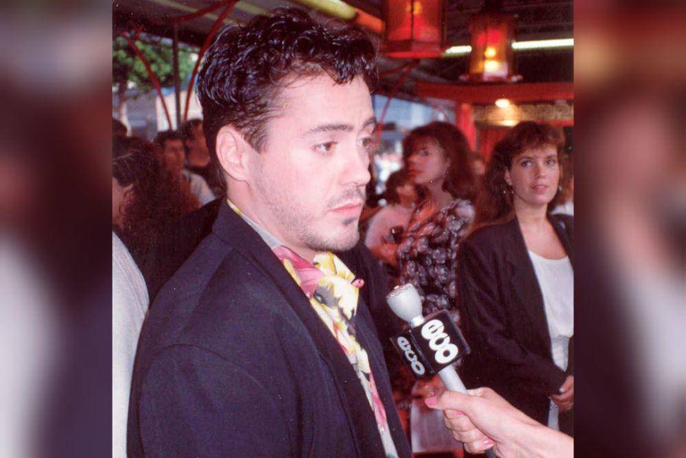 Robert Downey Jr pada pemutaran perdana film Air America tahun 1990 (commons.wikimedia.org/Alan Light)