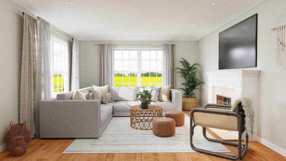 Ide penggunaan corner sofa di ruang tamu (unsplash.com/Spacejoy)