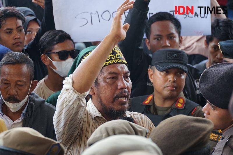 Korlap aksi unjuk rasa warga PPU, Ibrahim (IDN Times/Ervan)