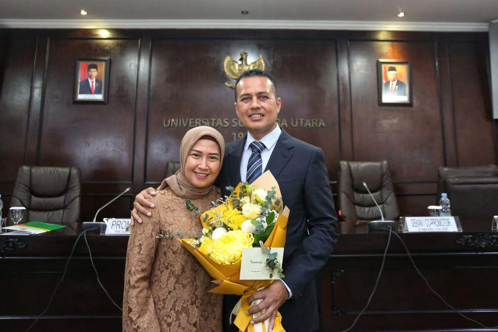 Sidang terbuka promosi doktor mantan Wakil Gubernur Sumatera Utara (Wagub Sumut), Musa Rajekshah di Gedung Biro Rektor USU, Jumat (12/1/2024). (Dok. IDN Times)