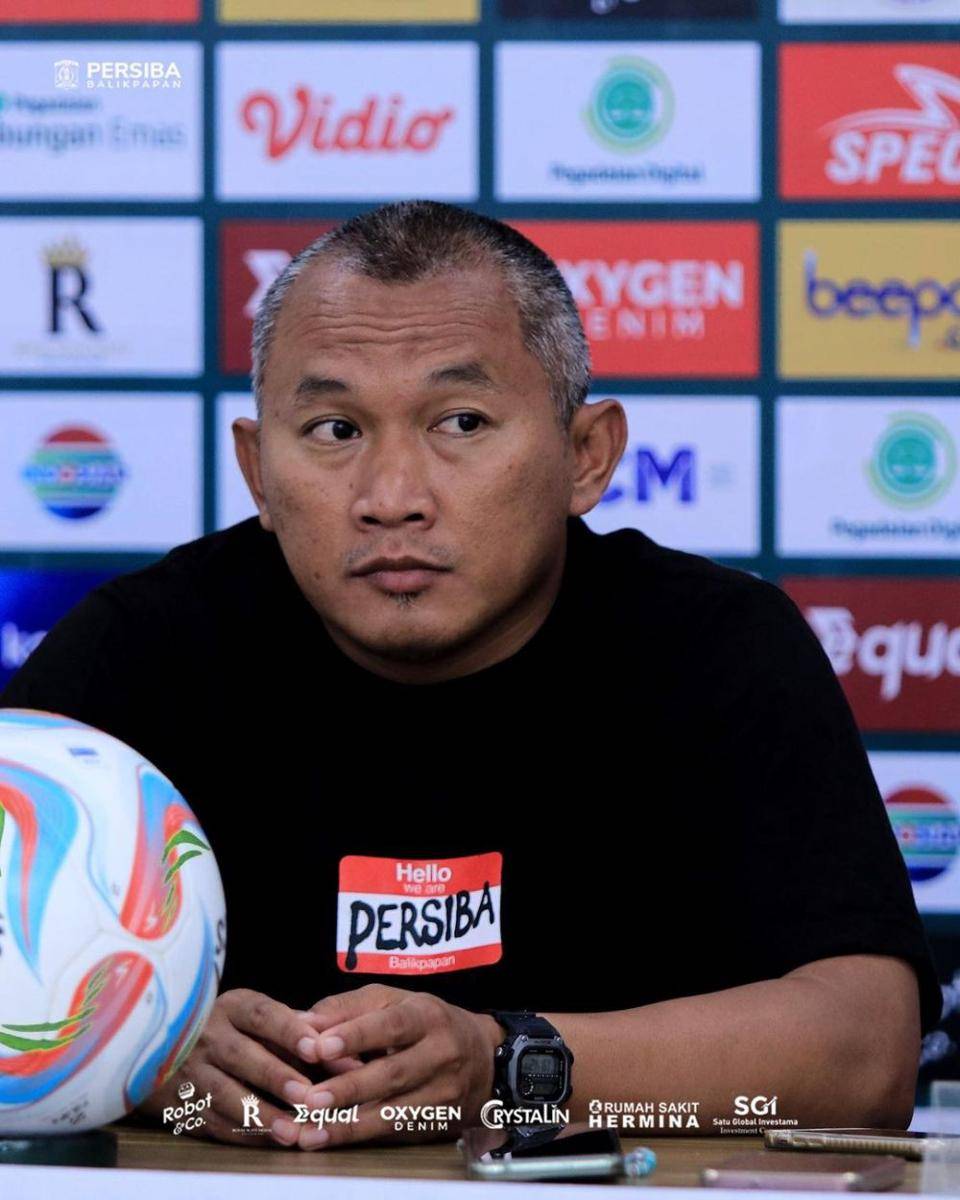 Pelatih Persiba Balikpapan Rudy Eka Priyambada, Jumat (12/1/2024). Foto akun Instagram persibabpp