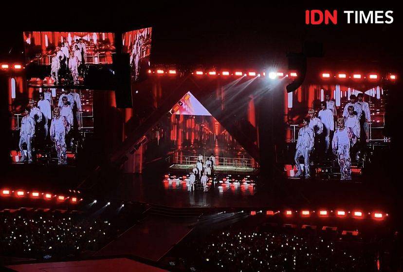 konser THE UNITY - NCT 127 3RD TOUR NEO CITY : JAKARTA di hari pertama, Sabtu (13/1/2024) (IDN Times/Rani Asnurida)