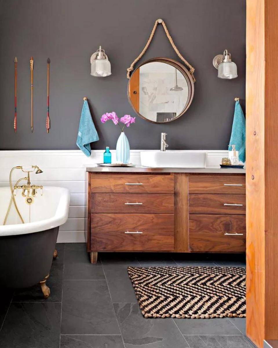 ilustrasi kamar mandi warna netral (bhg.com)